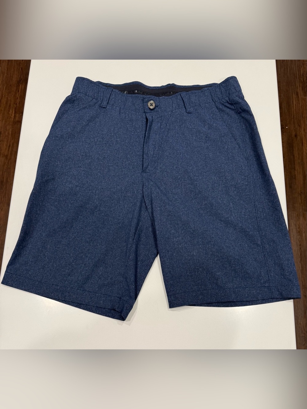 Under Armour HeatGear Men's Blue Athletic Golf Shorts Size 34 Quick Dry Pockets